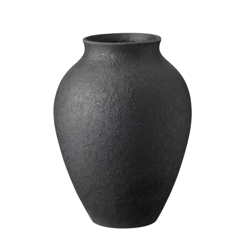 Ceramic Flower Vase Charcoal H 20 cm