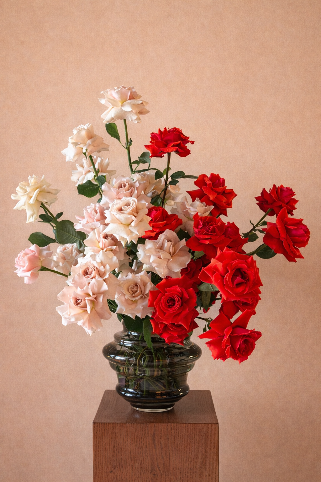 Yin Yang vase arrangement