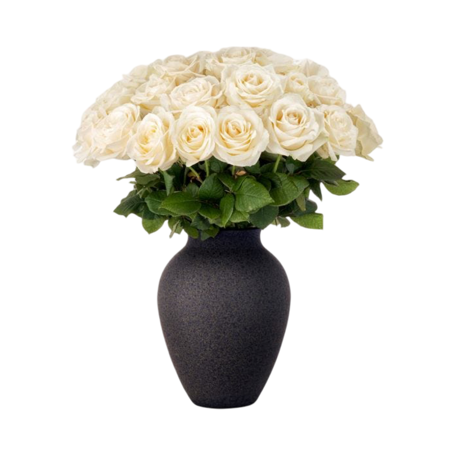 50 White O'hara in Charcoal Ceramic vase