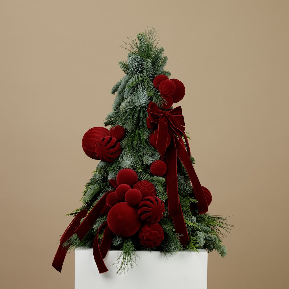 christmas tree - Burgundy