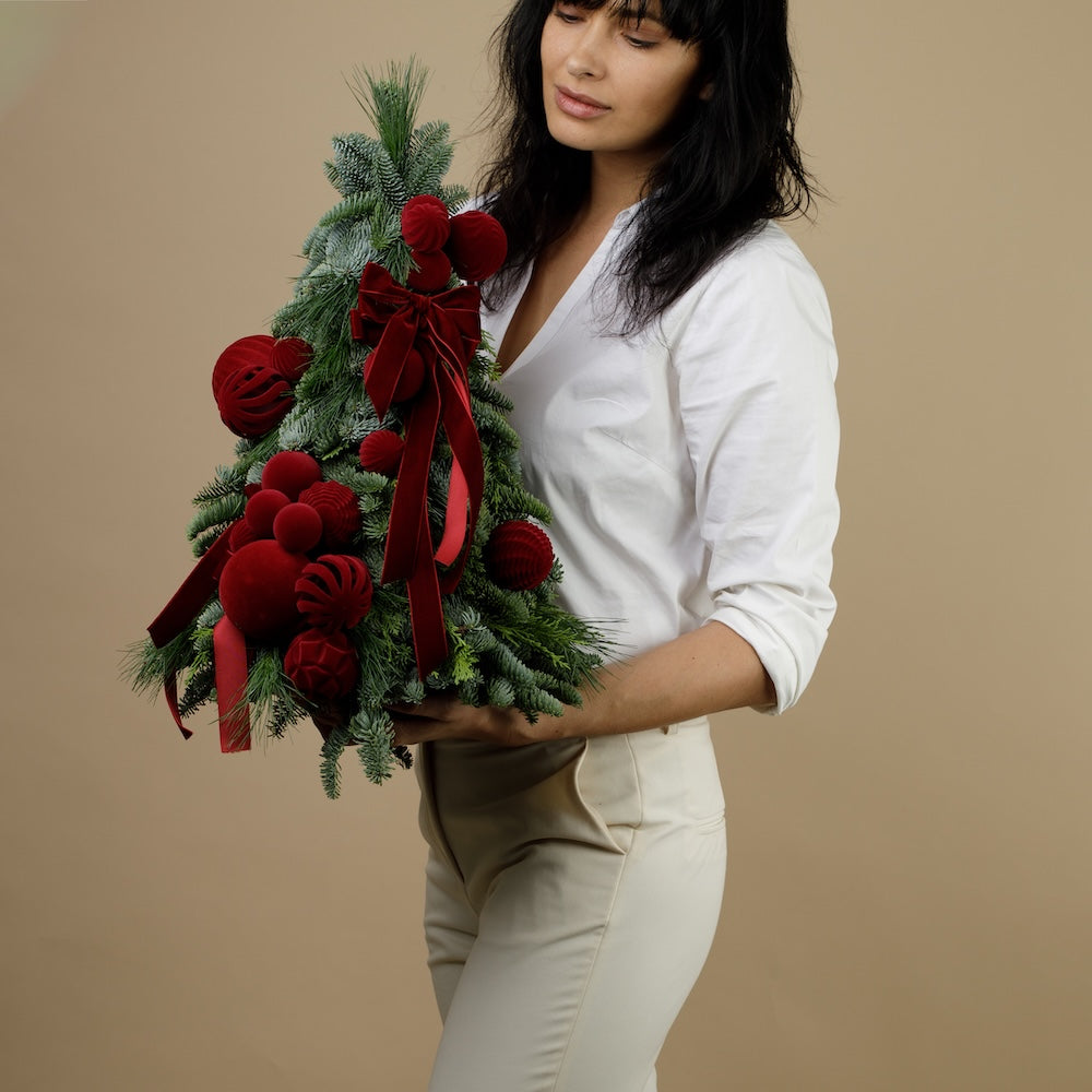 christmas tree - Burgundy