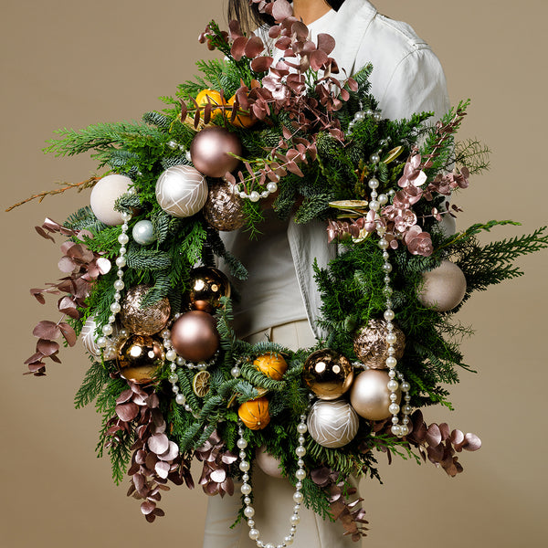 Festive Wreath - Blush