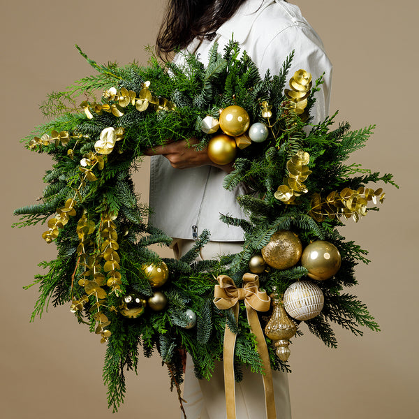 Festive Wreath - Gold