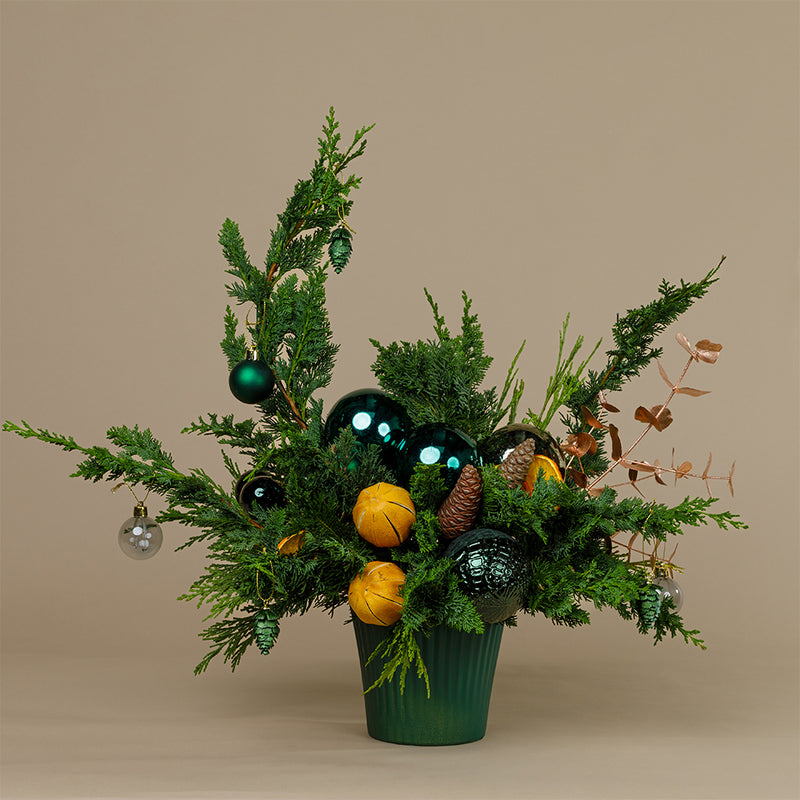 Mini festive Vase - Green fir