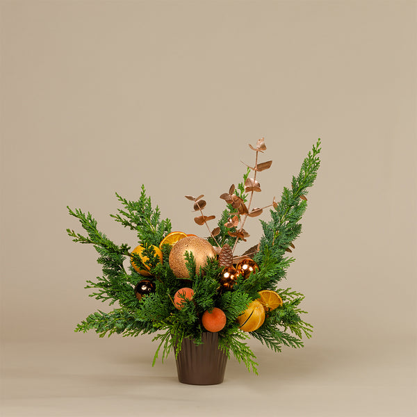 Mini festive Vase - Copper Citrus