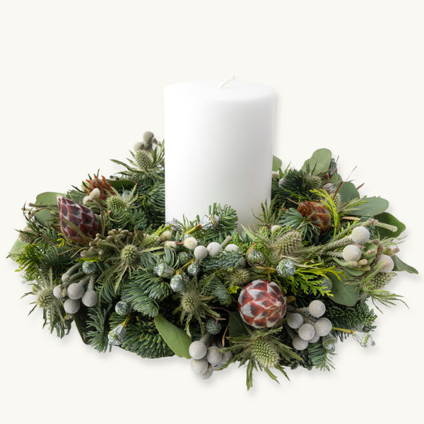 Sage Green Centre Piece With Candle
